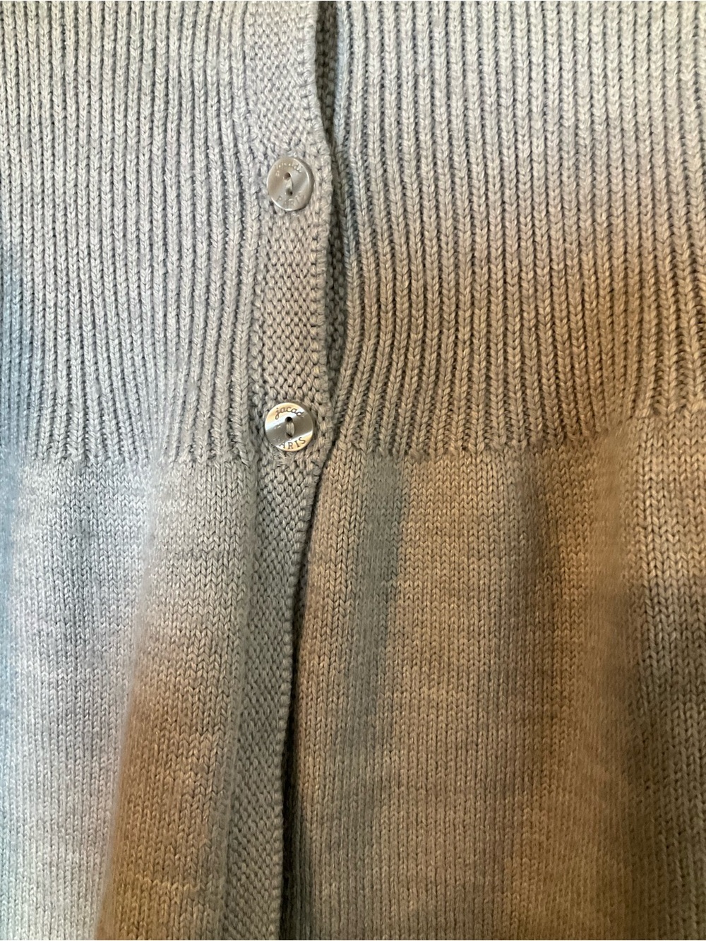 Jacadi Paris Girls Cardigan Gray Knit Button Sweater Size 8A - Picture 5 of 6